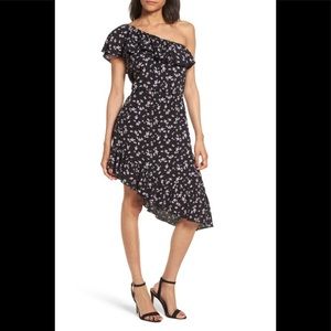 1 LEFT!! LEITH One Shoulder Floral Dress NWOT